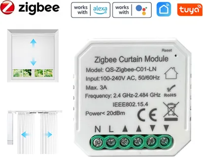 Obrázok produktu pre Tuya ZigBee Inteligentný záclonový modul Inteligentný domáci nástroj pre domácich majstrov Multifunkčný nástroj pre domácnosť Kompatibilný s Alexa Home