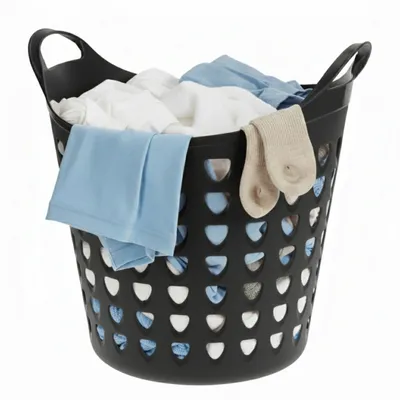 Produktbild von Excellent Houseware Flexibler Waschekorb - schwarz - 26 Liter