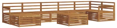 Produktbild von vidaXL Outdoor-Sofagarnitur 8 pcs Natur