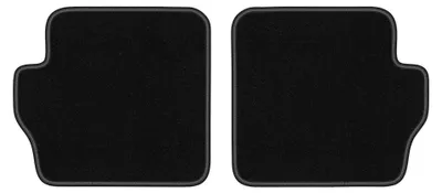 Produktbild von Velours-Fußmatten Hinten für Mazda 2 II 2007-2015 (Schrägheck) – 2-tlg, Schwarz, passgenau – Wielganizator LUX