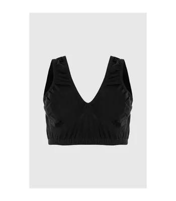 Produktbild von 3er Pack Damen Bustier Body BH Unterhemden Schwarz L (100) Ohne Bügel Weiß Schwarz Sport K-8