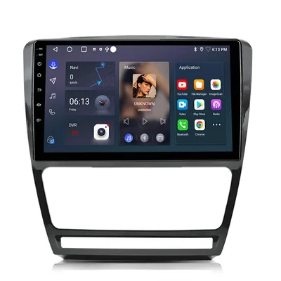 Image de Autoradio Android 10 pouces 64 GB pour Skoda Octavia (2008-2013) avec CarPlay, Android Auto, navigation et Bluetooth