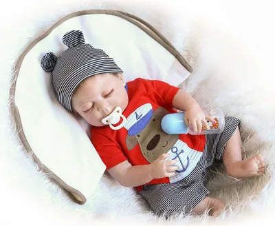 Produktbild von 56cm Ganzkörper Silikon Vinyl Reborn Baby Puppen Realistische Neugeborene Junge