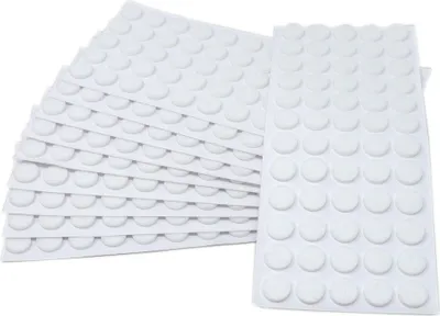 Produktbild von Adsamm® | 600 x selbstklebende Filzgleiter / Weiß / Ø 14 mm / rund / Möbelgleiter aus Filz mit 3.5 mm Stärke