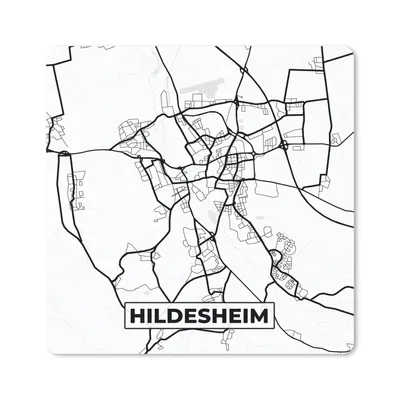 Produktbild von MuchoWow® Mauspad Mousepad Hildesheim - Stadtplan - Karte 20x20 cm - Mousepads - Maus Mat - Pad - Mausunterlage - Desk Mat - Bureauartikeln