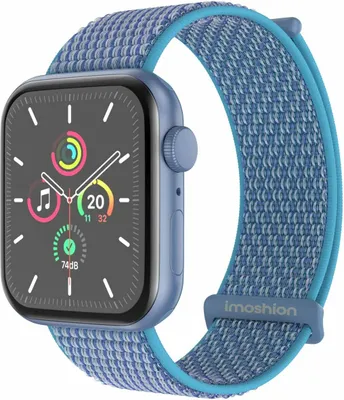 Produktbild von imoshion Nylonarmband für das Watch Series 1 t/m 11 / SE / Ultra (44/45/46/49 mm) - Marine Blue