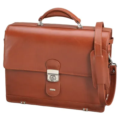 Produktbild von Alassio Aktentasche "MOCCA" Leder cognac farben