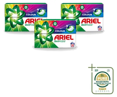 Produktbild von 3 x Ariel 3in1 Pods Color - Buntwaschmittel - 500 g - Vorratspackung - 3 Stücke