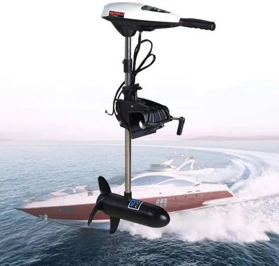 Image de 45LBS Moteur hors-bord Moteur électrique de bateau de pêche Moteur outboard de bateau Moteur électrique pour la pêche Bateau en caoutchouc