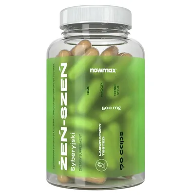 Produktbild von nowmax® Sibirischer Ginseng Strong 10:1 500 mg – 90 Kapseln | Eleuthero