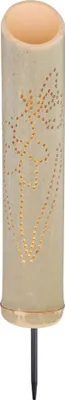 Produktbild von LED Solar-Steckleuchte, Bambus, Dekor-Stanzungen, H 49,5 cm