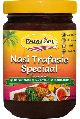 Produktbild von Faja Lobi Nasi Trafasie Speziaal 140g – Würzige Gewürzmischung für Nasi