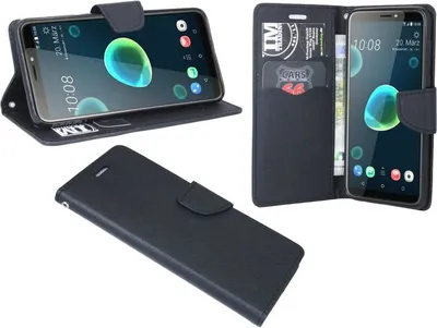 Zdjęcie produktu dla HTC Desire 12 Etui na telefon komórkowy Flip Case Smartphone Protective Cover Black