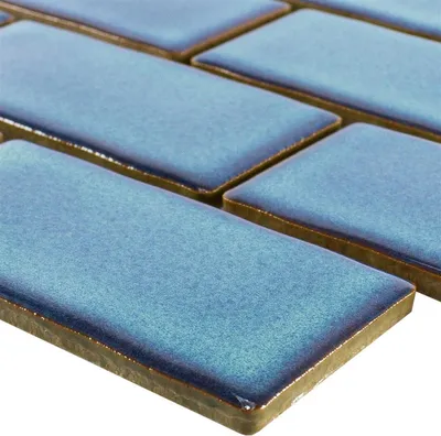 Produktbild von Keramik Mosaik Fliesen Florenz Handgemacht Blau