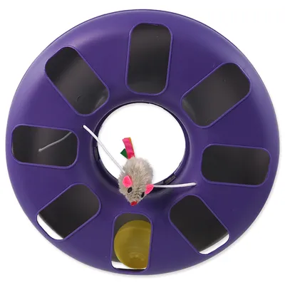 Obrázek produktu pro Hračka MAGIC CAT koulodráha kruh s myškou - fialovo-šedá 25 cm
