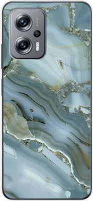 Produktbild von König Design Hülle kompatibel mit Xiaomi Redmi K50i Kunststoff Soft Handyhülle - Handy Case Marmor Blau