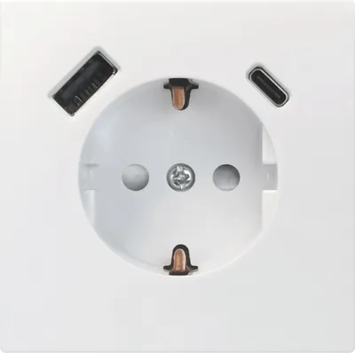 Produktbild von Unitec Steckdose mit USB A & C SaoPaulo ultraweiß