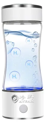 Wasserstoff-Wassergenerator SPE/PEM 350 ml Glasflasche Weiß
