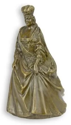 Produktbild von Casa Padrino Jugendstil Tischglocke Queen Bronze / Gold 5,9 x 5,2 x H. 9,4 cm - Tischklingel Service Glocke aus Bronze - Hotel & Gastronomie Accessoires