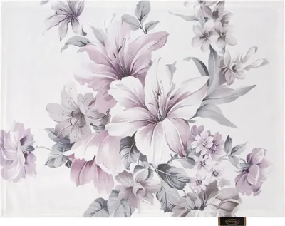 Image de EUROFIRANY | Set de 4 sets de table - 30 x 40 cm - dessous de plat couleur poudre - motif fleurs