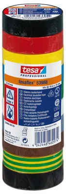 Zdjęcie produktu dla Zestaw 10 rolek taśmy izolacyjnej Tesa