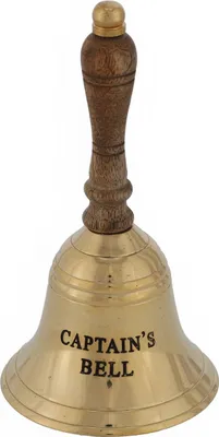 Produktbild von Klassische Tischglocke mit Handstiel aus Messing Größe: 160 mm