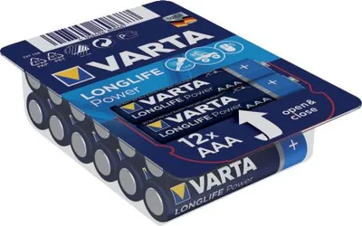 Produktbild von Varta BV-HE 12 AAA, Einwegbatterie, AAA, Alkali, 1,5 V, 12 Stück(e), Blau