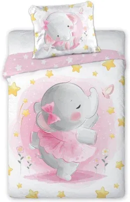 Image de Parure de lit pour enfant 100 x 135 cm, 100 % coton, 2 pièces, pour filles et garçons, avec housse 40 x 60 cm