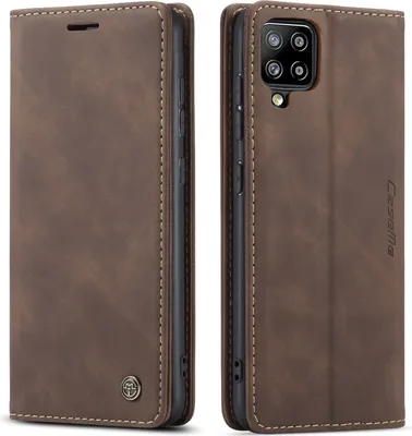 Image de Etui Samsung Galaxy A42 5G, étui rétro en cuirPolyuréthaneavec fonction stand pour Samsung Galaxy A42 5G Café