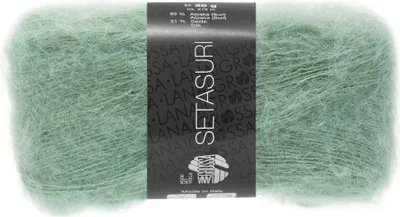 Produktbild von Lana Grossa SETASURI 25 g feines Lace-Garn aus Alpaka und Seide 212 m Farbe 041 - Helles Seegrün