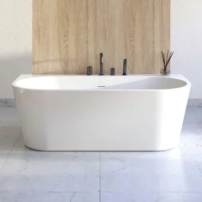 Imagen del producto de OLTENS: Bañera oval de montaje en pared, 170 x 80 cm