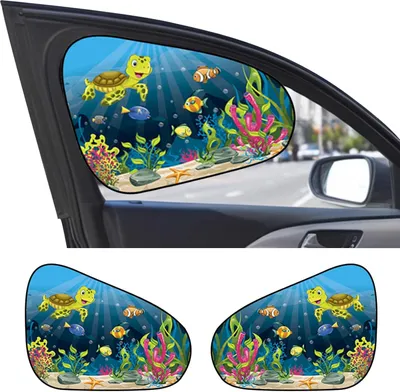 Obrázok produktu pre Ochranné clony do auta pre deti, 2 kusy, 47 x 36 cm, ochrana pred UV žiarením pre zadné okno