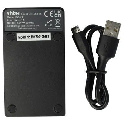 Produktbild von vhbw USB-C Ladegerät kompatibel mit JVC EVERIO GZ-HM440, GZ-HM440AEU, GZ-HM435, GZ-HM435SEU Kamera - Ladeschale + USB-C Kabel Ladeanzeige