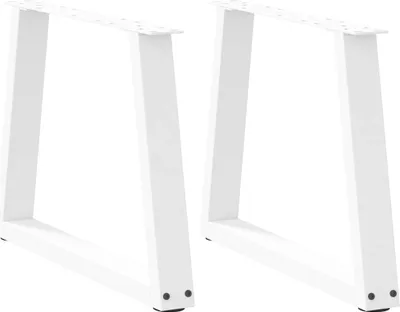 Produktbild von Couchtischbeine V-Form 2 Stück Weiß 60x(42-43,3) cm Stahl