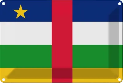 Image de vianmo Plaque en tôle 20x30 cm Drapeau Zentralafrikanischen Republik