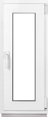 Obrázek produktu pro Plastová okna Framex pro sklepy bílá Šířka x výška 40 x 100 cm (400 x 1000 mm) dvojitá (32 mm) otočná/sklopná DIN pravá - Premium - všechny velikosti