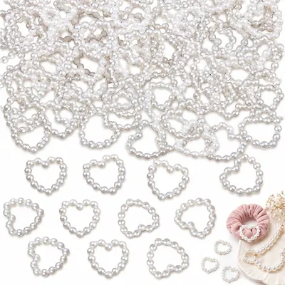 300 weiße Perlenherzen Streudeko für Hochzeit & Valentinstag