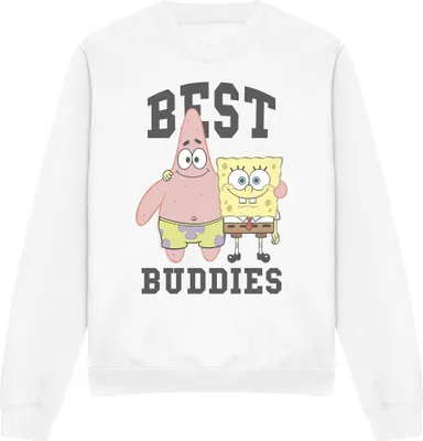Produktbild von SpongeBob SquarePants - "Best Buddies" Sweatshirt für Herren/Damen Uni TV12666 (XL) (Weiß)