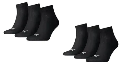 Obrázok produktu pre Puma Quarter Socken, 6-dielna sada, čierna, veľkosť: 39-42