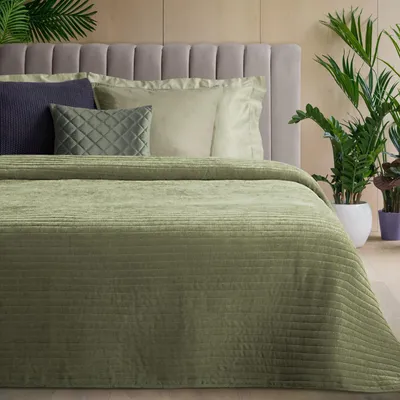 Obrázok produktu pre Prehoz na posteľ GLORI s pruhovaným vzorom zelený 170x210 cm
