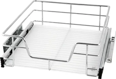 Zdjęcie produktu dla bremermann szuflada teleskopowa 50 cm, szuflada kuchenna z półką. chrom