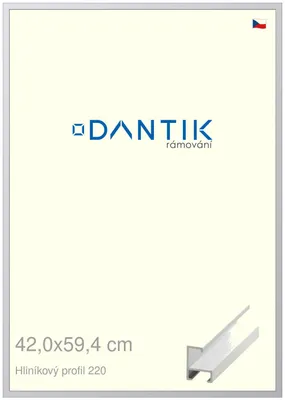 Obrázok produktu pre Rám DANTIK 42x59,4 | ALU profil 6220 biely matný (Plexi Clear)