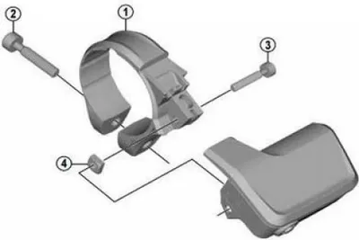 Produktbild von Shimano Schelle 31.8 Di2 Xt Scmt800 Grau 35 mm Grau 35 mm