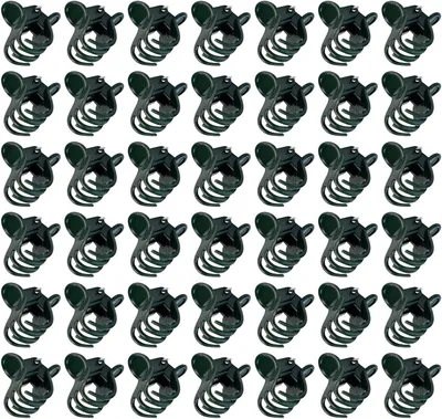 Produktbild von 120 wiederverwendbare Orchideenclips aus schwarzem Kunststoff