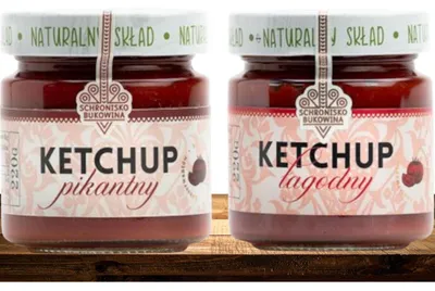 Produktbild von Ketchup mild + Ketchup würzig 220g - Schronisko Bukowina