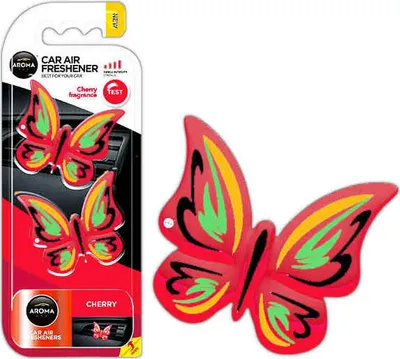 Obrázok produktu pre Osviežovač vzduchu AROMA CAR FANCY SHAPES BUTTERFLY Cherry