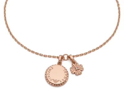 Produktbild von Emporio Armani Damenarmband aus Edelstahl oder Messing mit roségoldenem Karabinerverschluss
