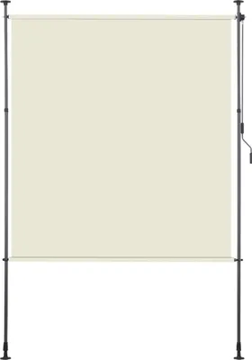 Produktbild von TolleTour Senkrechtmarkise Außenrollo 200 x 270 cm Balkonrollo mit Handkurbel Sichtschutz Vertikalmarkise ohne Bohren Sonnenschutz Windschutz Creme