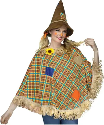 Produktbild von Vogelscheuchen Kostümponcho für Fasching, Motto Party & Halloween