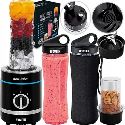 Produktbild von N'OVEEN SB1000 Mixer – 300-W-Smoothie-Mixer mit Flaschen und Mahlwerk